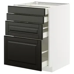 IKEA METOD / MAXIMERA(595.788.53) Вона st 4fr/4szu, Biały/Bodbyn Black