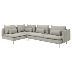 IKEA SÖDERHAMN(893.058.42) 4-місний кутовий диван, з відкритим кінцем / Viarp бежевий / коричневий