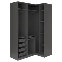 IKEA PAX / FYRUDDEN(495.817.66) кутовий гардероб, темно -сірий/синій