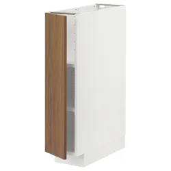 IKEA METOD(795.193.63) підлогова шафа/полиці, білий/Тісторп імітація коричневого горіха