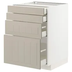 IKEA METOD / MAXIMERA (794.081.24) шафа ст 4фр / 4ч, білий / Stensund beige
