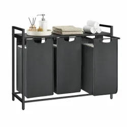 Кошик пральний 3 камери x 38l темно-сірий