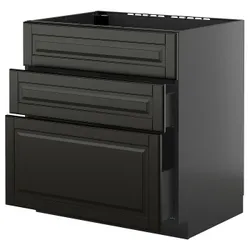 IKEA METOD / KNIVSHULT(295.877.45) sz stj zl+3fr/2sz, чорний сірий/Bodbyn чорний