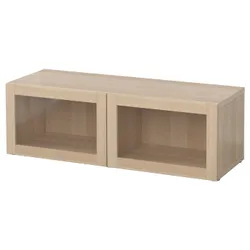 IKEA BESTÅ(190.476.63) сайт, з ефектом білого мореного дуба / прозоре скло Sindvik з ефектом білого мореного дуба