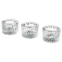 IKEA SMÄLLSPIREA(305.421.81) підсвічник для чайної свічки, прозоре скло/малюнок