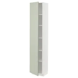 IKEA METOD(894.866.54) висока шафа/полиці, білий/Stensund світло-зелений