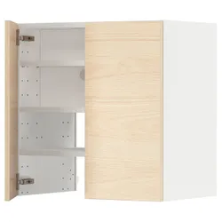 IKEA METOD(295.052.50) шафа з витяжкою та полицею/дверями, білий/Askersund візерунок світлий ясен