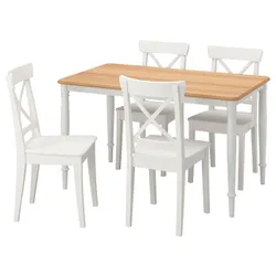 IKEA DANDERYD / INGOLF(693.925.38) стіл і 4 стільці, шпон білий / білий дуб