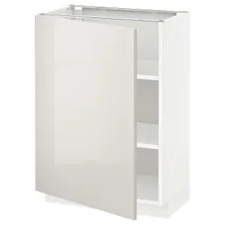 IKEA METOD (994.653.78) шафа ст/пол, білий / Ringhult світло-сірий