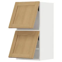 IKEA METOD(295.093.33) Горизонтальна шафа з 2 дверцятами, сенсорне відкривання, білий/Дуб Форсбака