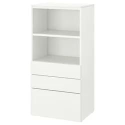 IKEA SMÅSTAD / PLATSA(094.205.15) стійка, білий білий / з 3 ящиками