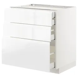 IKEA METOD / MAXIMERA (792.542.87) sz stj 3fr / 2n / wed / w szu, білий / Voxtorp глянцевий / білий