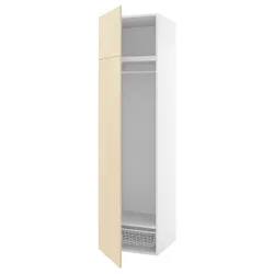 IKEA PLATSA(495.013.69) Шафа/2 двері, білий/Kalbåden яскравий ефект сосни