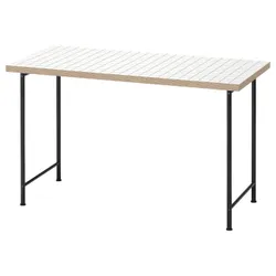 IKEA LAGKAPTEN / SPÄND(195.636.55) стіл, Білий антрацит/чорний