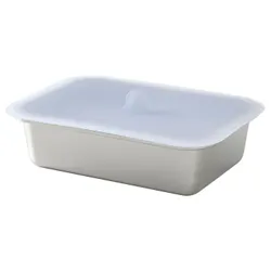 IKEA IKEA 365+(494.375.09) харчовий контейнер з кришкою, прямокутник нержавіюча сталь/силікон