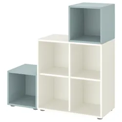 IKEA EKET(995.217.46) комбінація шаф з ніжками, білий/світло-сіро-блакитний