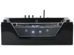LED ванна з гідромасажем чорна SAMANA