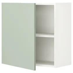 IKEA ENHET(794.968.04) навісна шафа з 1 полицею/дверцями, білий/блідо-сіро-зелений