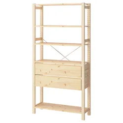 IKEA IVAR(895.905.99) 1 елемент, Сосна/з 5 поличками з 2 ящиками