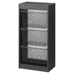 IKEA TROFAST(495.150.93) стелаж з контейнерами, сірий/темно-сірий