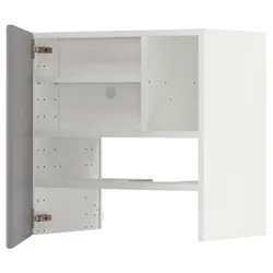 IKEA METOD(595.053.43) шафа з витяжкою та полицею/дверями, білий/сірий Bodbyn