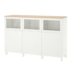 IKEA BESTÅ(594.190.86) поєднання з дверима, Біле прозоре скло Lappviken / Stubbarp / Sindvik