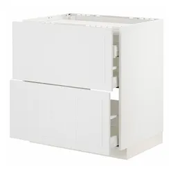 IKEA METOD / MAXIMERA(394.094.94) гардеробна плоска / 2фр / 3ч, білий / Stensund білий