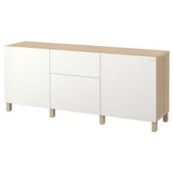 IKEA BESTÅ (291.956.72) поєднання з ящиками, білий ефект дуба / Lappviken white