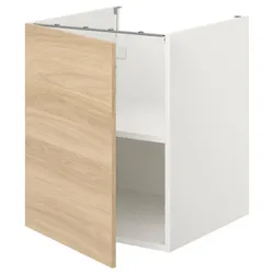 IKEA ENHET(893.209.89) ша ст з половиною /двер, білий/імітація дуб