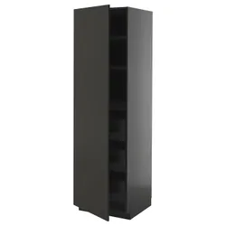 IKEA METOD / KNIVSHULT(895.887.75) висока шафа з ящиками, чорно-сірий/Nickebo матовий антрацит