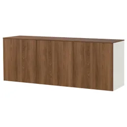 IKEA BESTÅ(496.122.68) Поєднання настінних шаф, Білий/Лаппвікен Волоський горіх