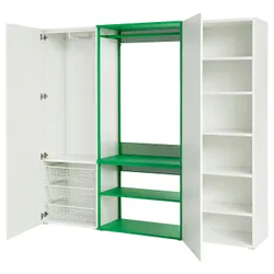 IKEA PLATSA(195.937.75) Гардероб/2 двері, Білі фонни/зелені