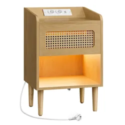 Нічна шафа з функцією заряджання бохо