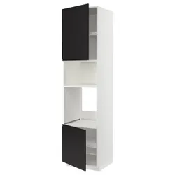 IKEA METOD(394.930.82) Вал високий/мікро 2др/пол, білий/Upplöv матовий антрацит