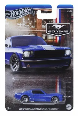 СРІБНА СЕРІЯ HOT WHEELS 60 років Ford Mustang 5/5 '65 Mustang 2+2 Fastback