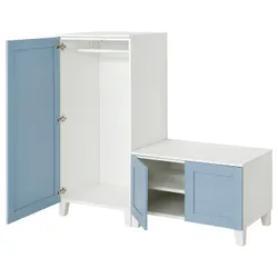 IKEA PLATSA(995.557.22) гардероб з 3 дверями, Biały/sannidal Blue