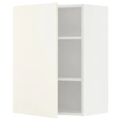 IKEA METOD(395.072.58) навісна шафа з полицями, білий/Вальстена білий
