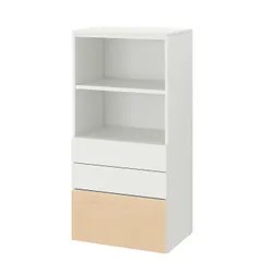 IKEA SMÅSTAD / PLATSA(194.208.31) стійка, біла береза / з 3 ящиками