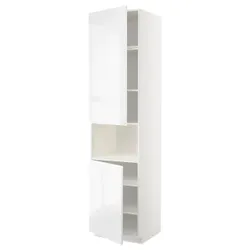 IKEA METOD(894.554.69) шоста висока мікро 2д / пол, білий/Voxtorp глянцевий/білий