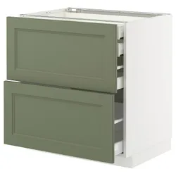 IKEA METOD / MAXIMERA(695.181.80) Stj 2fr/2n/wed/w, Biały/axstad gria -green