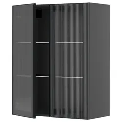IKEA METOD(095.884.11) Sza wiello/2 gree drz, Чорносарійне/хейста антрацитне скло антрацит
