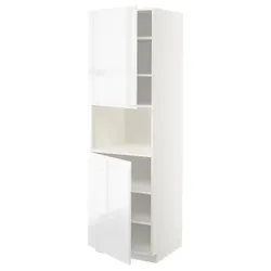 IKEA METOD(694.632.48) шоста висока мікро 2д / пол, білий / Voxtorp глянцевий / білий