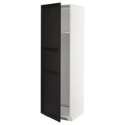 IKEA METOD(792.577.47) на холоді або замерзнути з дверима, білий/забарвлений лерхітановим чорним