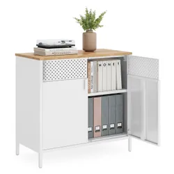 Біла та бежева шафа у вітальні