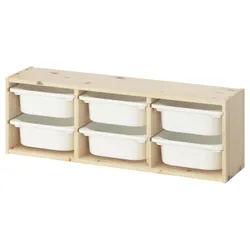 IKEA TROFAST(195.754.89) настінна шафа, легка сосна, пофарбована в білий/білий