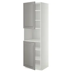 IKEA METOD(994.580.09) шоста висока мікро 2д / пол, білий/Bodbyn сірий
