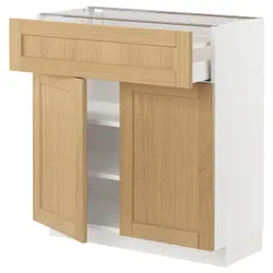 IKEA METOD / MAXIMERA(195.092.96) шафа з ящиком/2 дверцятами, білий/Дуб Форсбака