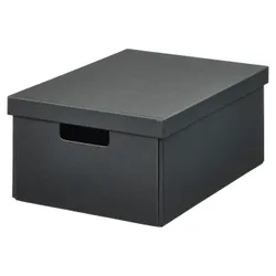 IKEA FJÄDERHARV(805.968.88) контейнер з кришкою, антрацит
