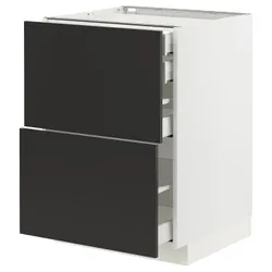 IKEA METOD / MAXIMERA(094.976.23) sz stj 2fr/2n/wed/w sz, білий/матовий антрацит Nickebo