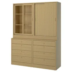IKEA TONSTAD(295.478.82) поєднання з ящиками, Okl Oak/Glass